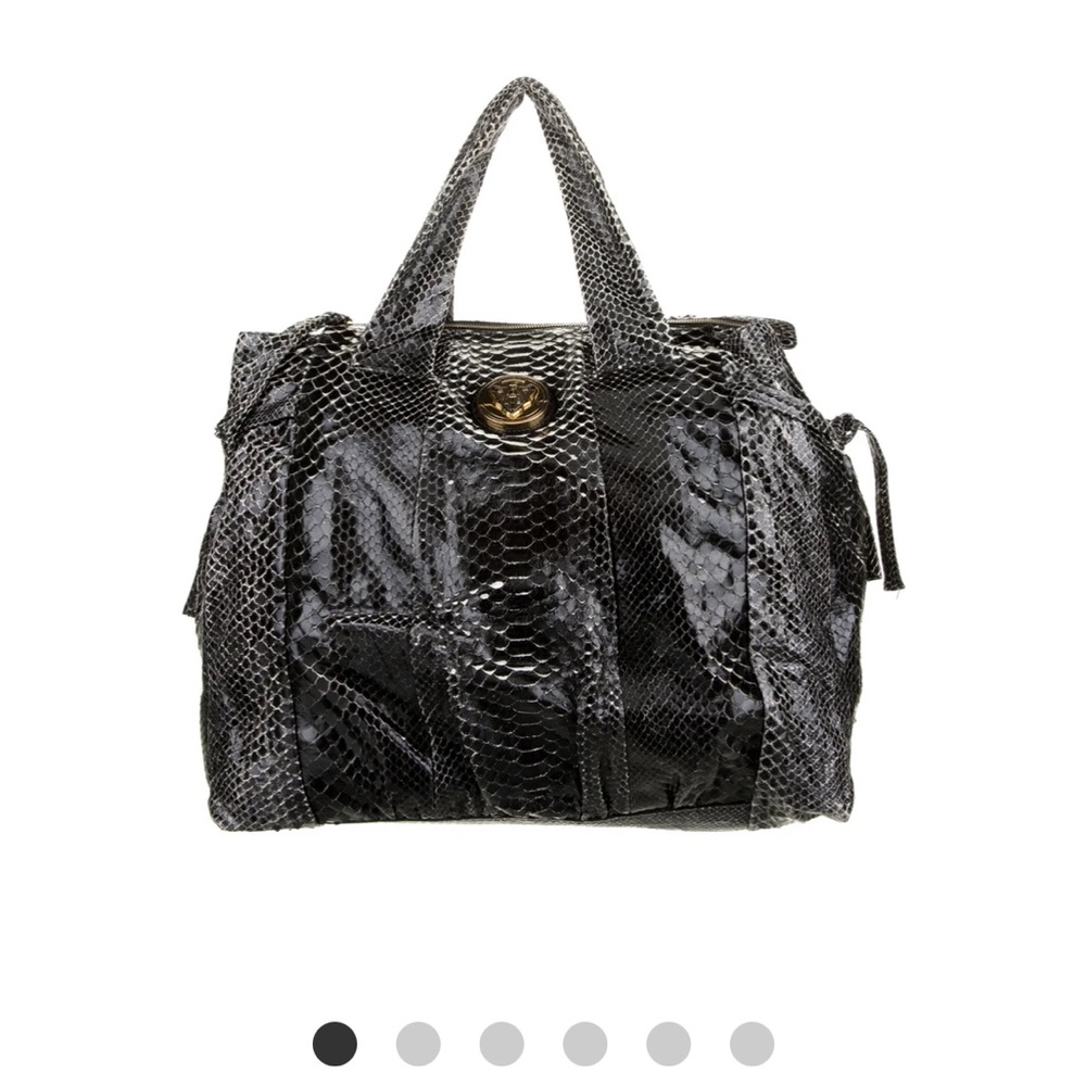 Vintage Gucci Bag- Black python bag large